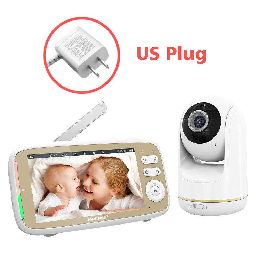 CowLost | vb803-baby-monitor-5-inch-720p-larger-display-with-camera-330-pan-135-tilt-3x-zoom-2-way-audio-night-vision-babysitter-camera |20
