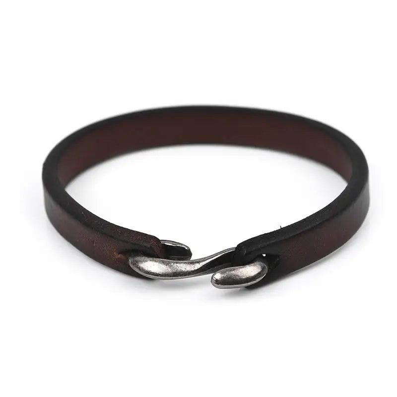 CowLost | badge-pass-holders-vintage-genuine-leather-wrap-cord-bracelet |47