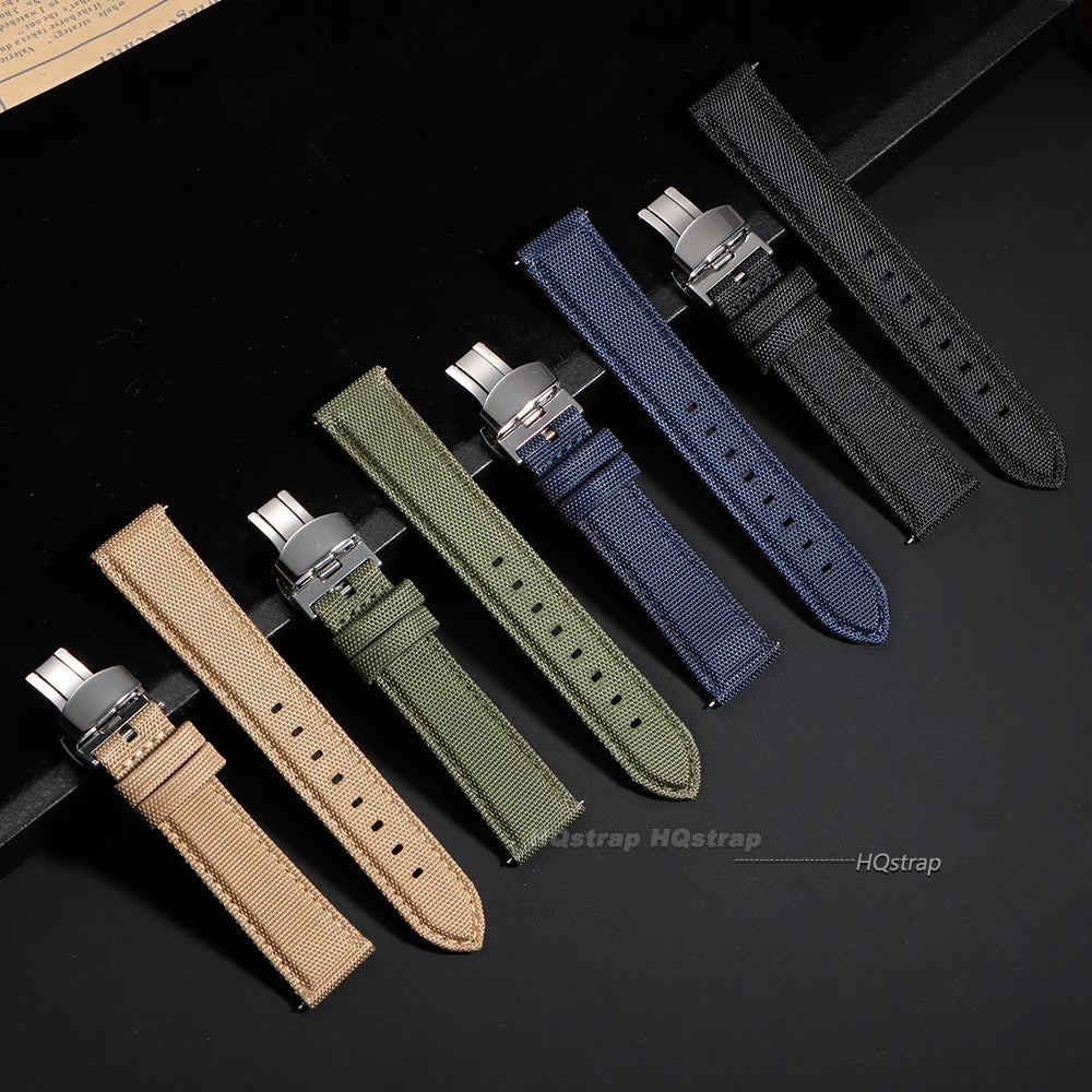 CowLost | bracelets-product_id-20mm-22mm-quick-release-waterproof-sailcloth-and-cowhide-watch-band-with-butterfly-buckle-for-omega-seiko |2