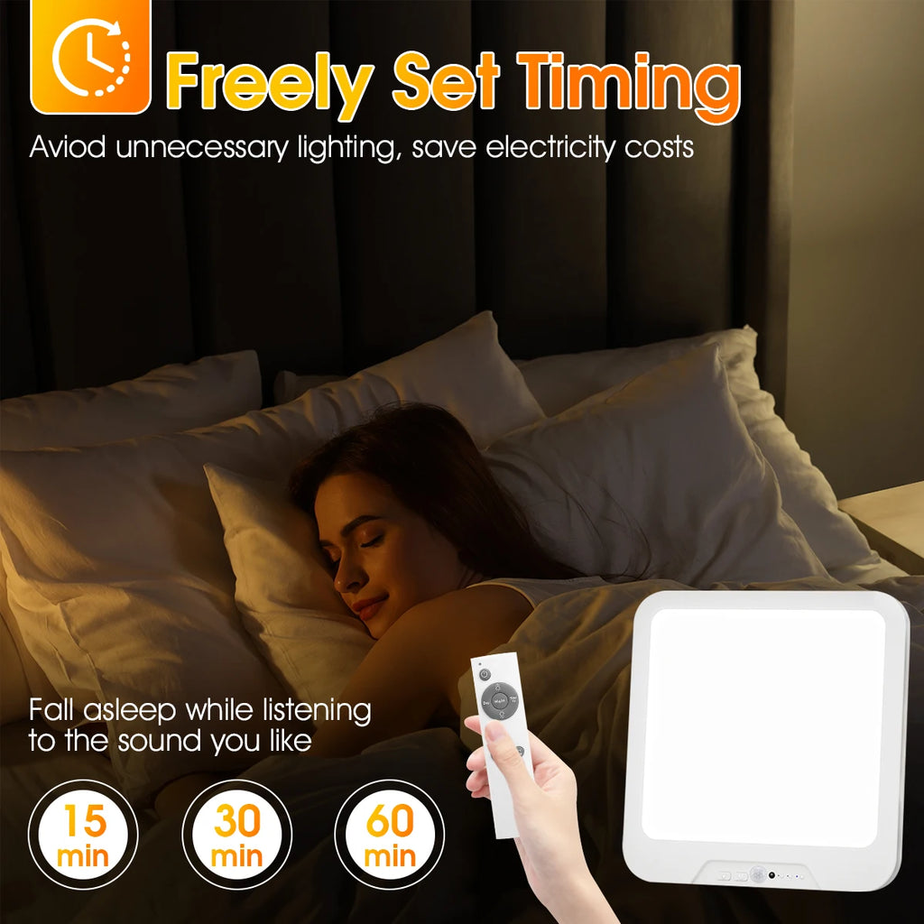 Rechargeable Battery Ceiling Light with Motion Sensor, Wireless Indoor Shower Lamp, Remote Control, 3000K-6500K