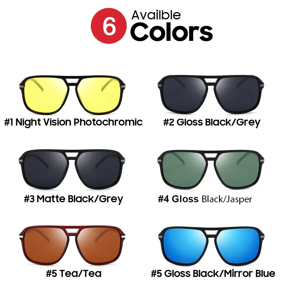 CowLost | earmuffs-vivibee-men-photochromic-night-vision-polarized-pilot-sunglasses |6