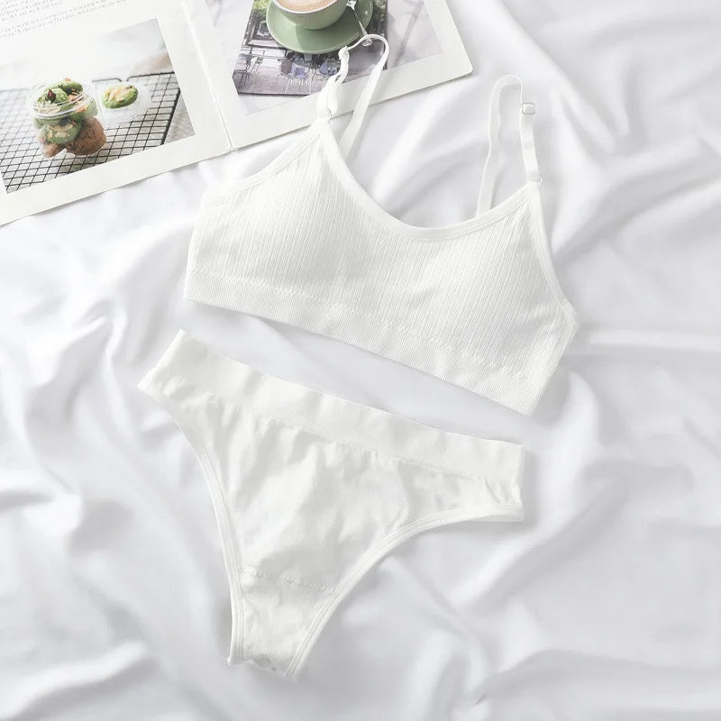 CowLost | product_id-women-seamless-wire-free-push-up-bra-high-waist-thong-set |11