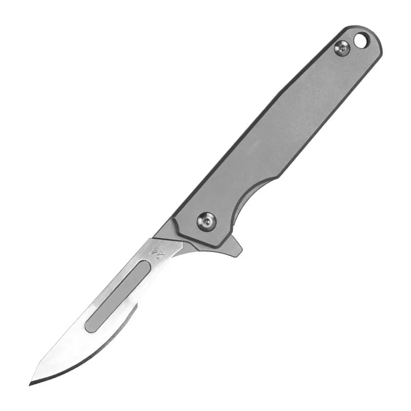 CowLost | tools-upgrade-titanium-alloy-folding-scalpel-with-replaceable-blades |6