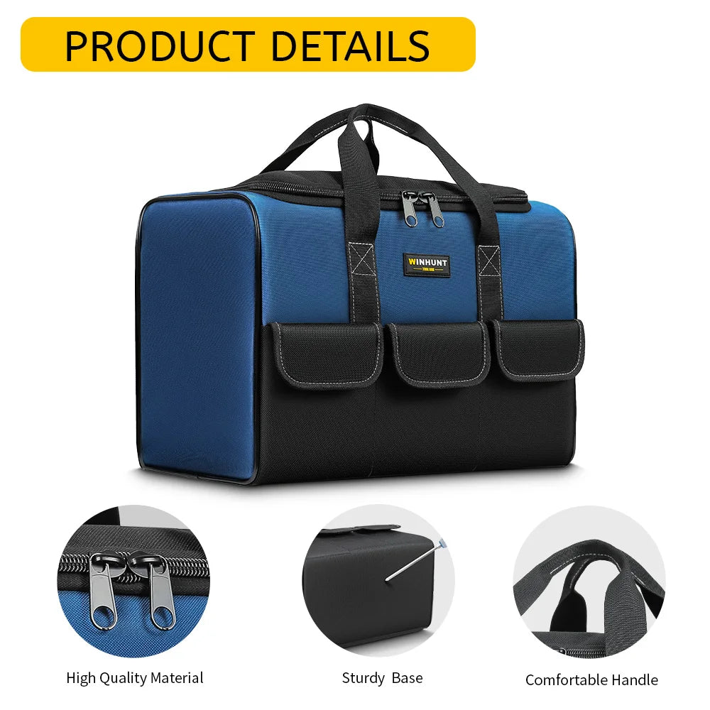 CowLost | product_id-heavy-duty-wide-mouth-tool-bag-with-pockets-organizer-for-tool-storage-and-transport |4