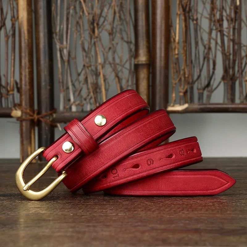 CowLost | 2-4cm-width-copper-buckle-cowskin-genuine-leather-belts-for-women |31