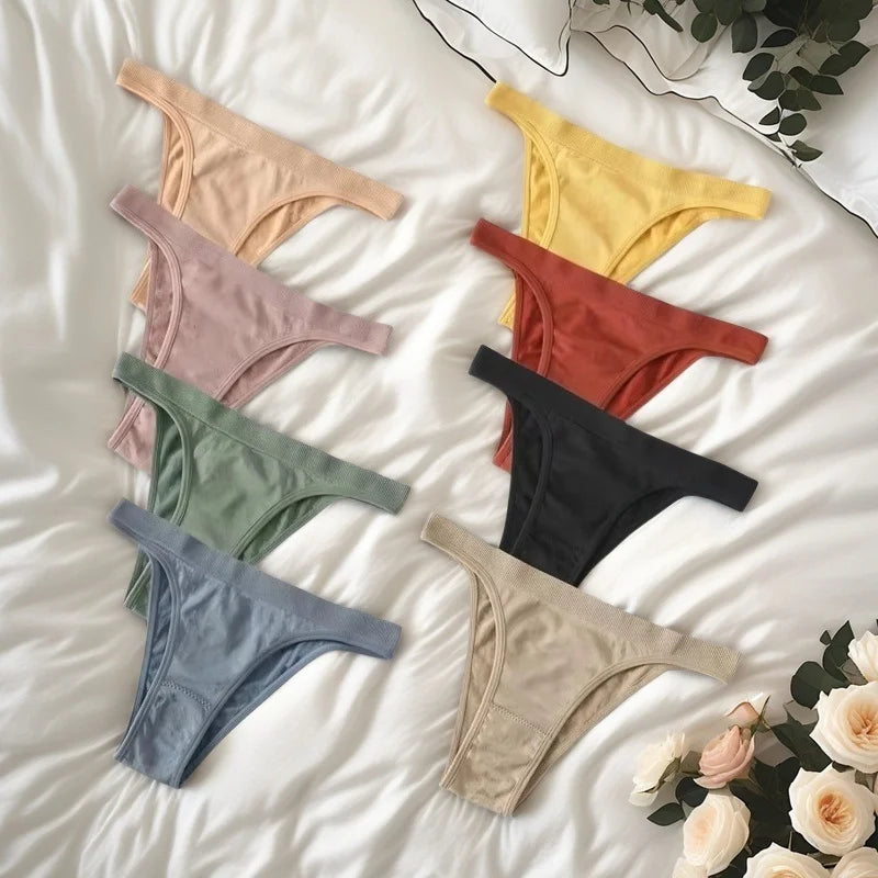 CowLost | product_id-women-seamless-high-leg-solid-sports-thong-panties-m-l |1