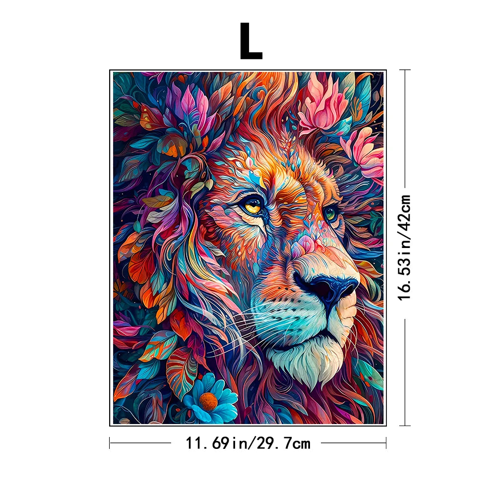CowLost | product_id-wooden-lion-jigsaw-puzzle-animal-shape-with-gift-ready-packaging |8