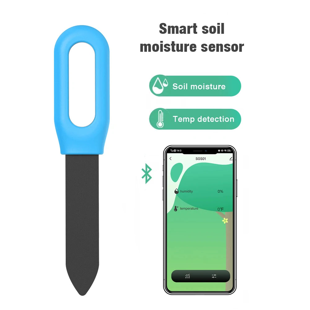 JUANJUAN Smart Zigbee 2-in-1 Soil Moisture & Temperature Humidity Tester Bluetooth for Garden Greenhouse
