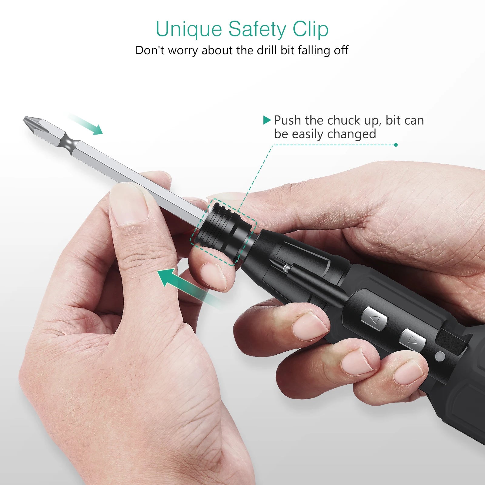 ORIAC Cordless Rechargeable Electric Screwdriver Set with LED Lights Portable Home Repair Tool Kit