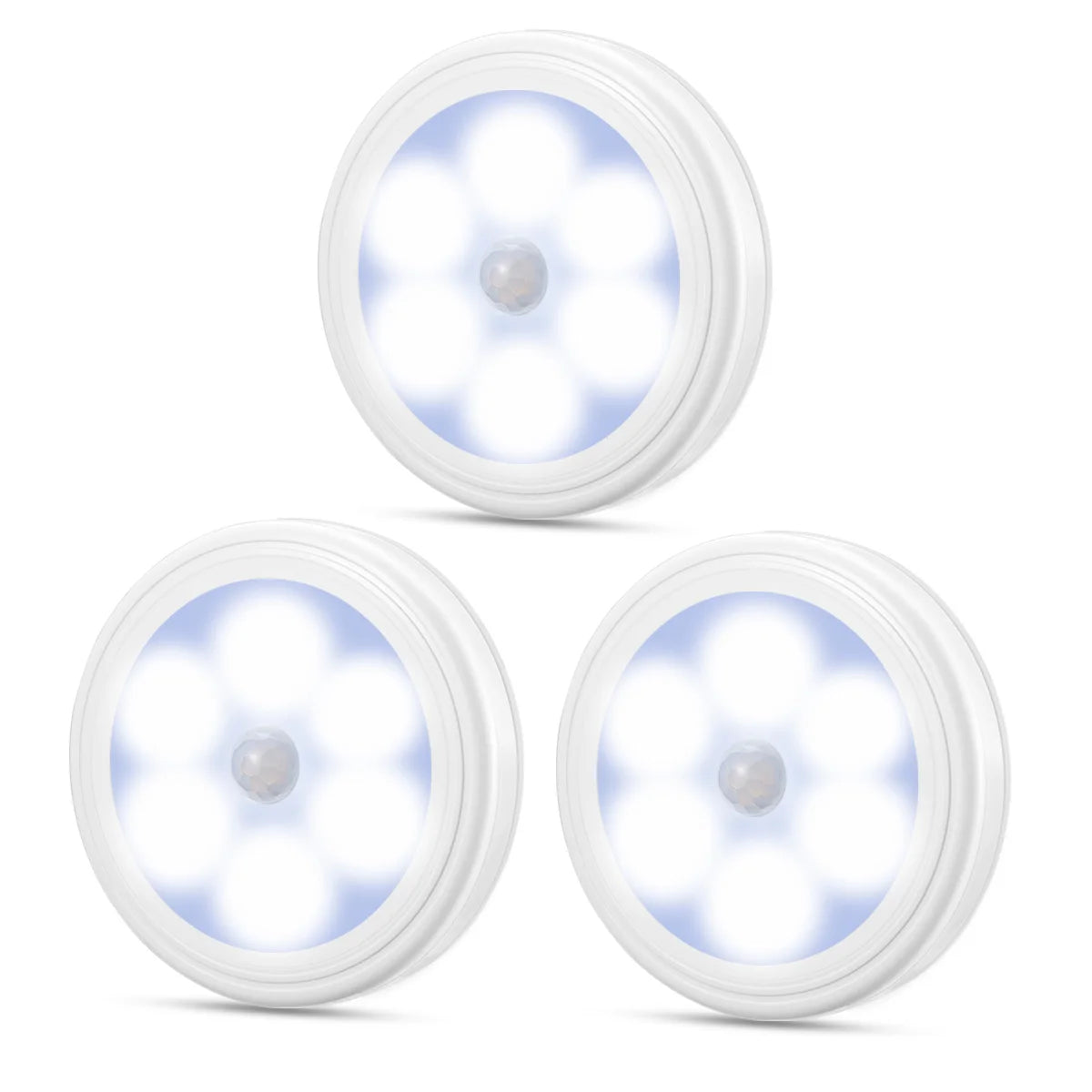AMIR Cordless Battery-Powered Motion Sensor LED Night Light for Stair, Hallway, Bedroom, Kitchen
