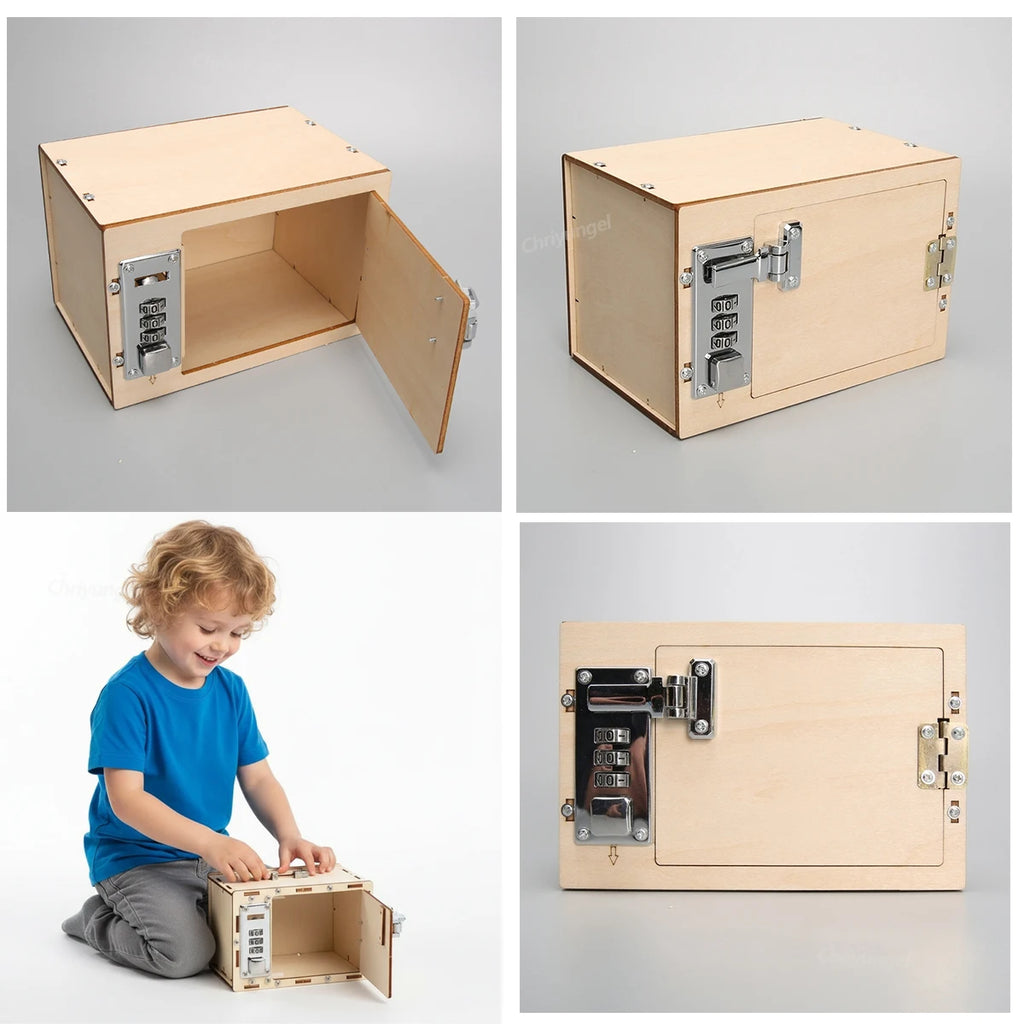 CowLost | diy-wooden-password-box-for-kids-assembling-code-box-science-school-projects-experiment-kits-science-toys-stem-educational-toys |5