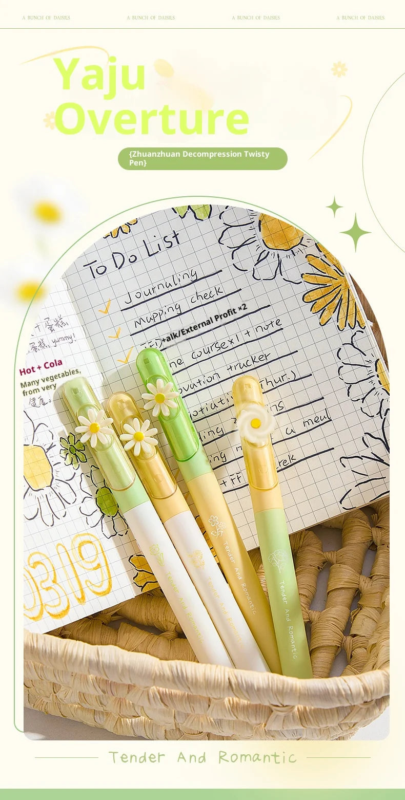 CowLost | product_id-4-pack-kawaii-retractable-gel-pens-0-5mm-fast-drying-spinning-twist-pen-for-school-journaling |6