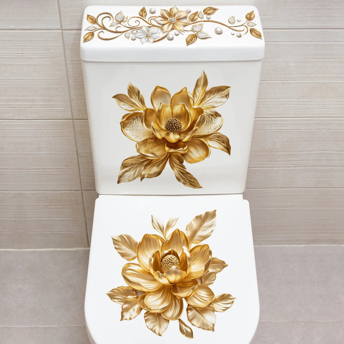 CowLost | gold-diamond-flower-bathroom-toilet-self-adhesive-sticker |6