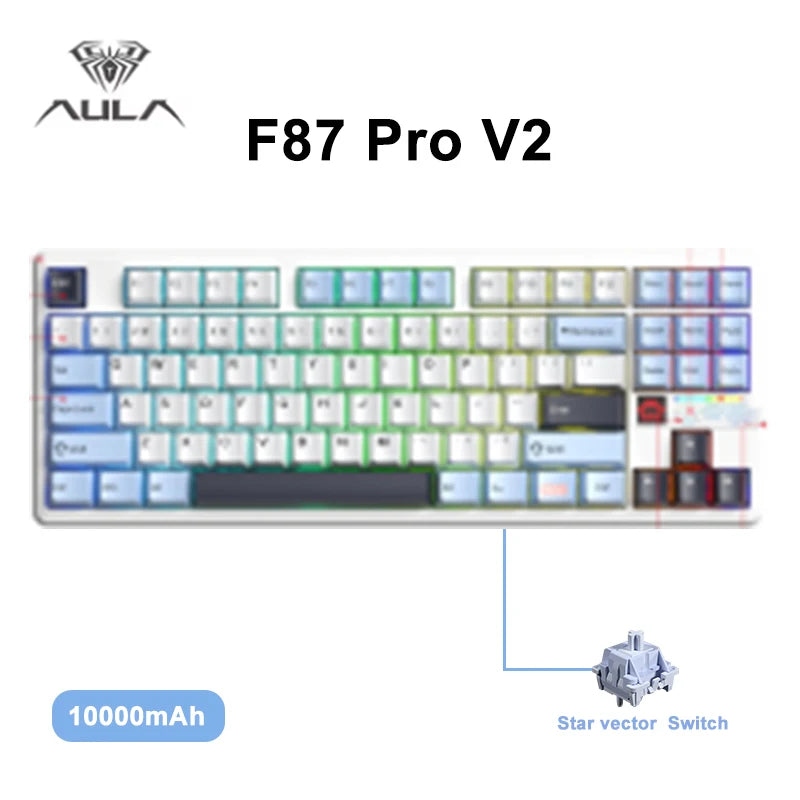 CowLost | aula-f87-pro-v2-mechanical-keyboard-3-modes-wireless-10000mah-long-battery-life |35