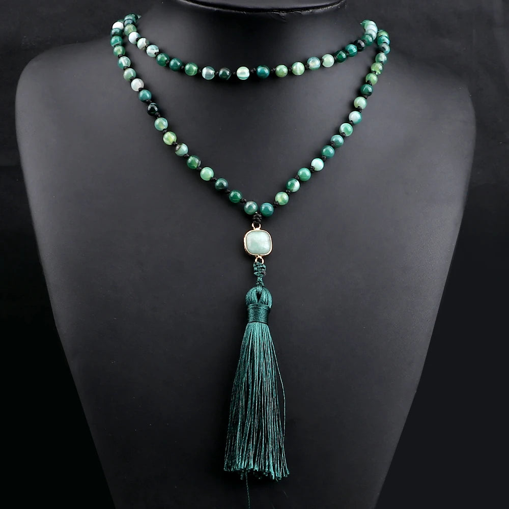 CowLost | handbags-bohemian-108-beaded-mala-tassel-necklace-natural-stone-yoga-jewelry |13