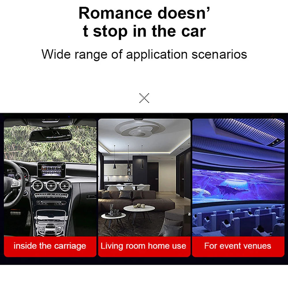USB Car Interior LED Starry Galaxy Atmosphere Projector Light