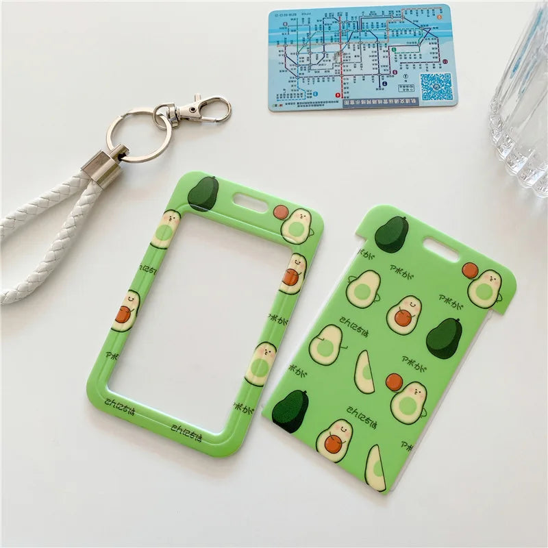 CowLost | handbags-solid-color-student-bus-id-card-protective-cover-keyring |14