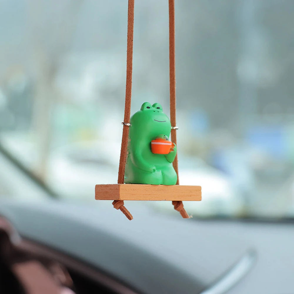 CowLost | gin-product_id-swinging-frog-rearview-mirror-car-pendant-charm |18