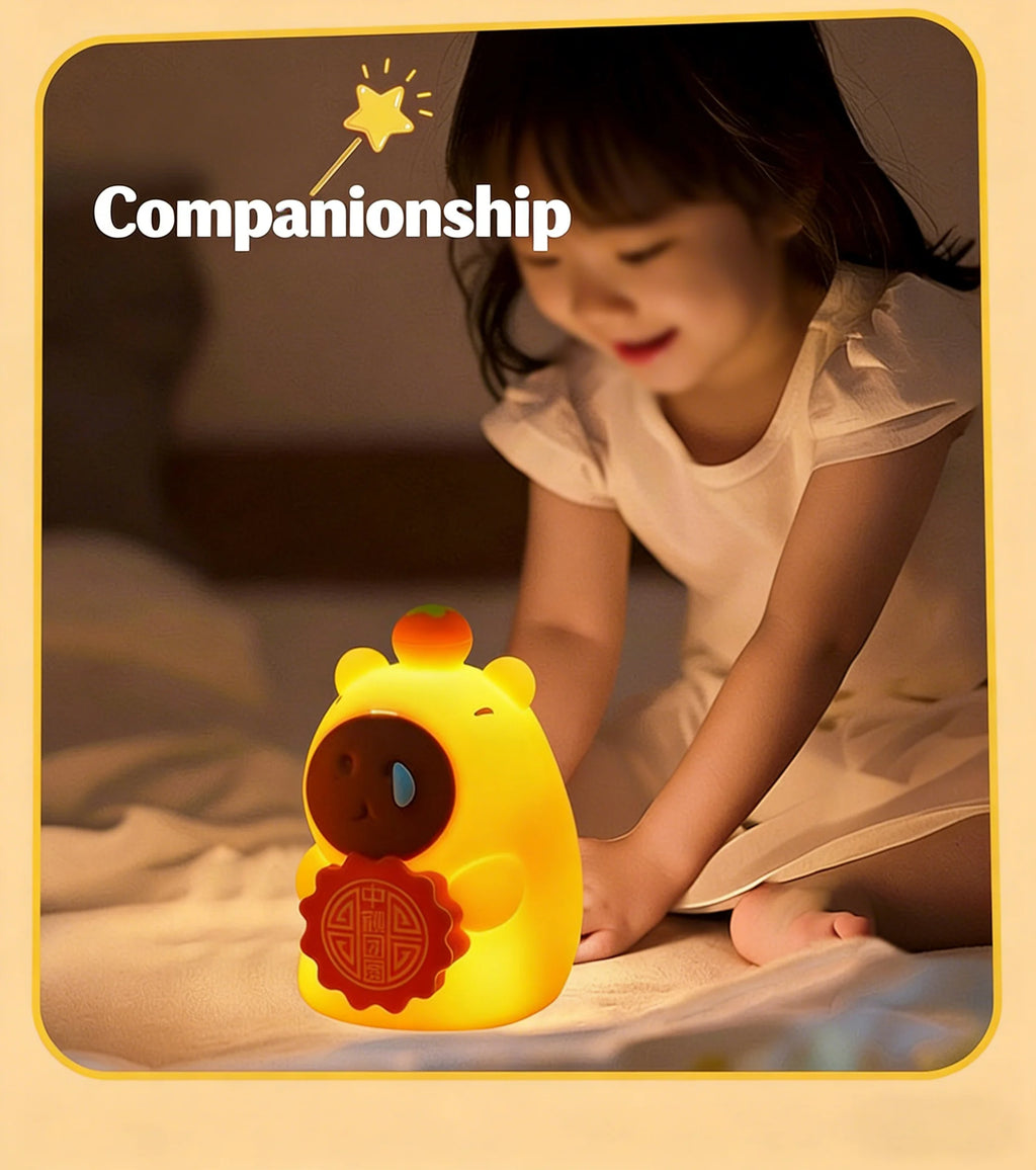 CowLost | cute-pear-night-light-7-color-dimmable-touch-controlled-night-light-silicone-stress-reducing-pat-duck-lamp-usb-rechargeable-1 |16