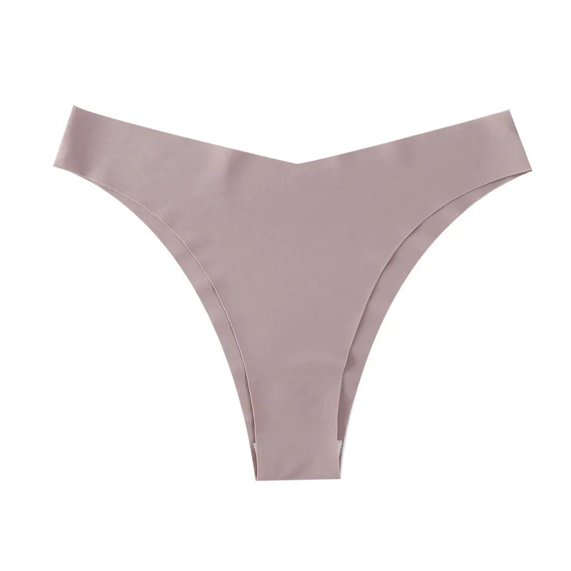 CowLost | product_id-3pcs-women-ice-silk-seamless-low-rise-v-waist-quick-dry-briefs-s-l |9