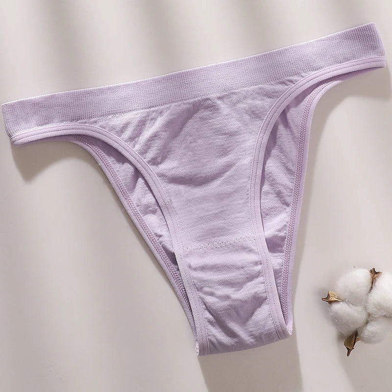 CowLost | product_id-5pcs-women-seamless-brazilian-high-leg-solid-color-panties |19