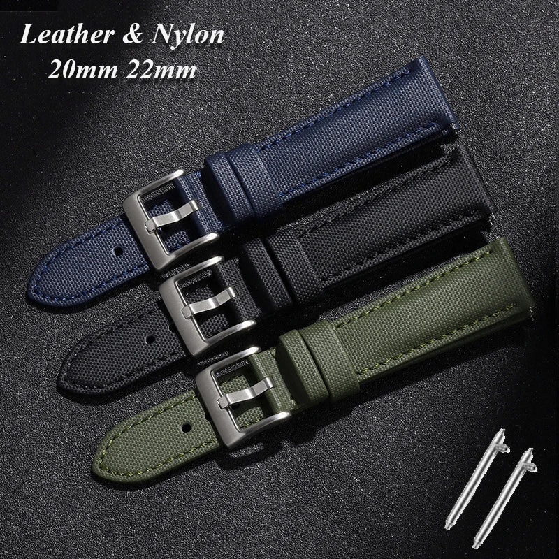 CowLost | bracelets-product_id-sailcloth-nylon-quick-release-leather-watchbands-20mm-22mm-unisex-wristwatch-straps |1