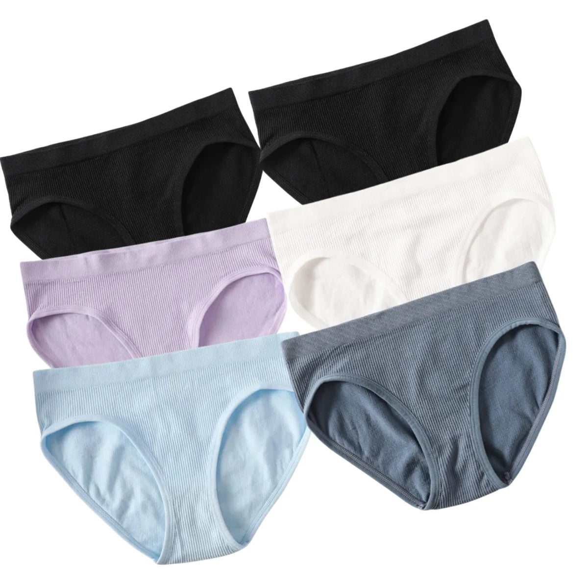 CowLost | product_id-6pcs-womens-seamless-low-rise-sports-briefs-soft-stretch-underwear |12