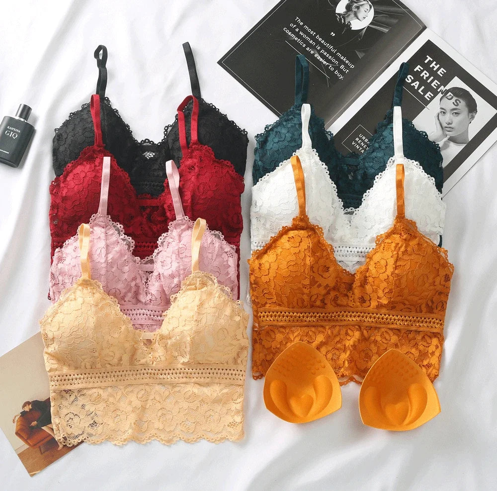 CowLost | product_id-women-s-lace-non-wire-push-up-crop-bra-with-removable-padding |1