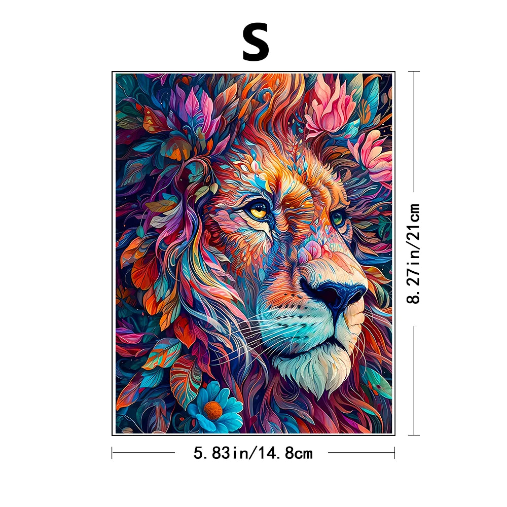 CowLost | product_id-wooden-lion-jigsaw-puzzle-animal-shape-with-gift-ready-packaging |9