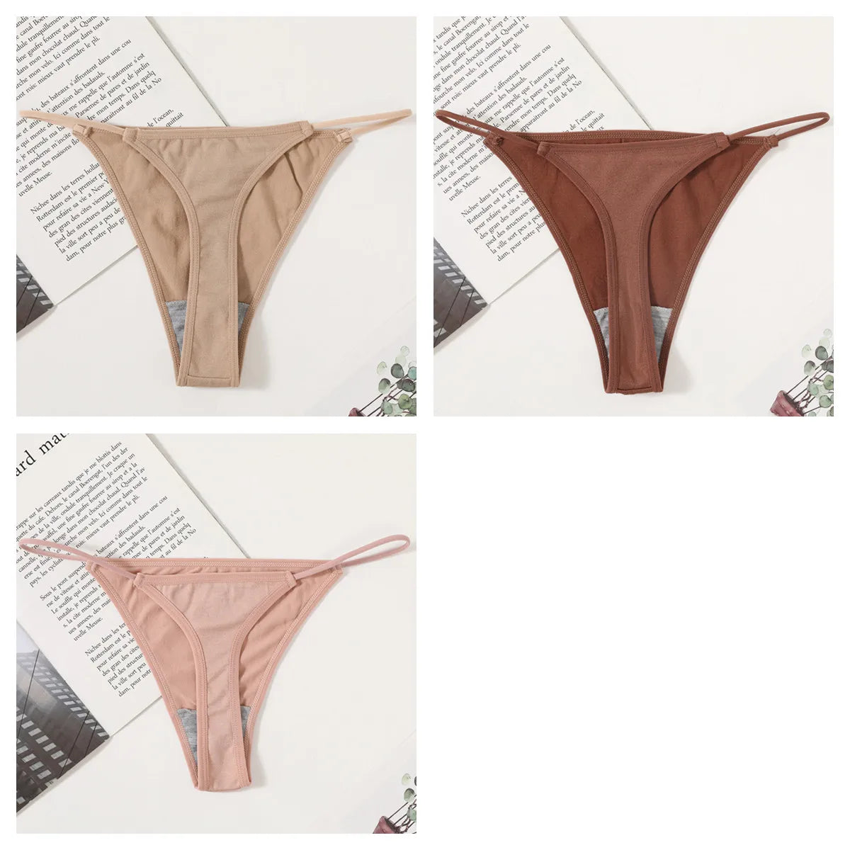 CowLost | product_id-3pcs-women-low-rise-seamless-g-string-thong-panty-set |20