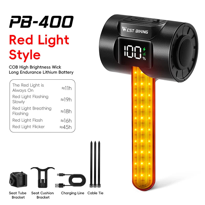 CowLost | west-biking-bicycle-taillight-power-display-intelligent-sensing-navigation-bike-rear-light-type-c-charging-led-mtb-bike-light |24
