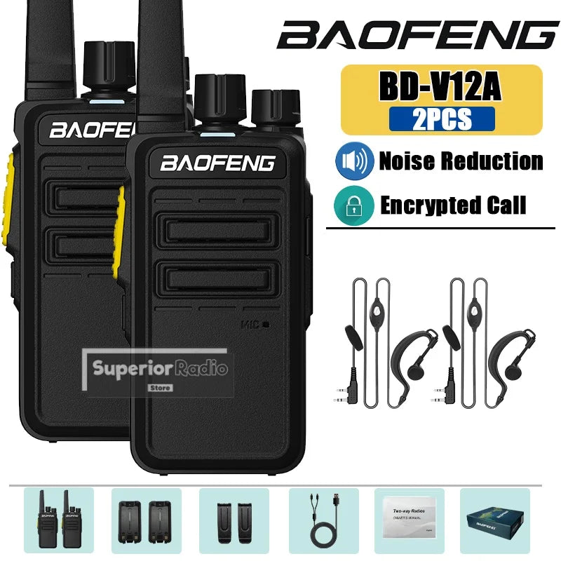 CowLost | mobile-phone-cases-baofeng-bd-v12a-mini-walkie-talkie-uhf-400-480mhz-noise-reduction-usb-c-charging |13