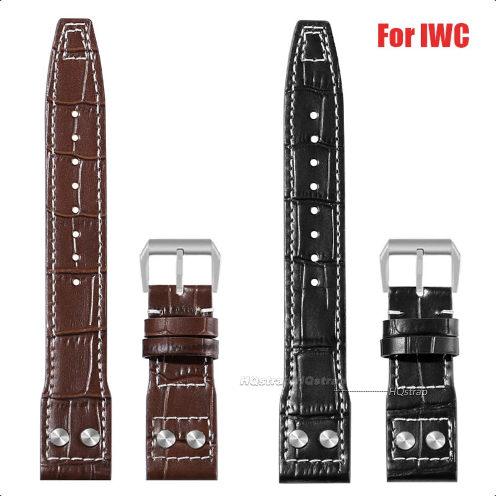 CowLost | bracelets-product_id-genuine-leather-watch-band-20mm-22mm-for-iwc-pilot-waterproof-cowhide-strap-unisex-sport-wristbelt |9
