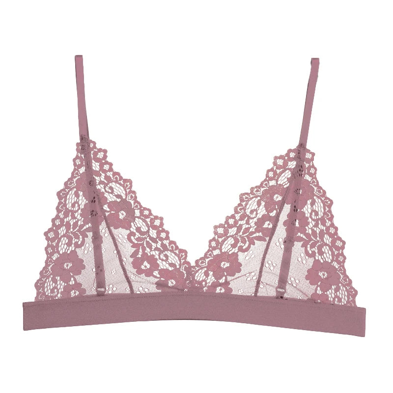 CowLost | sexy-flower-lace-ultrathin-bra-womens-sexy-hollow-out-bralette-female-unlined-underwear |17