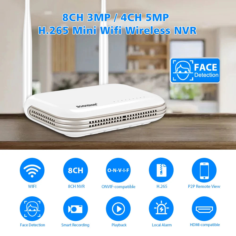 CowLost | 8ch-wifi-mini-nvr-h-265-wireless-network-video-recorder-for-5mp-3mp-wifi-surveillance-security-camera-2-5-ssd-tf-card-slot |7