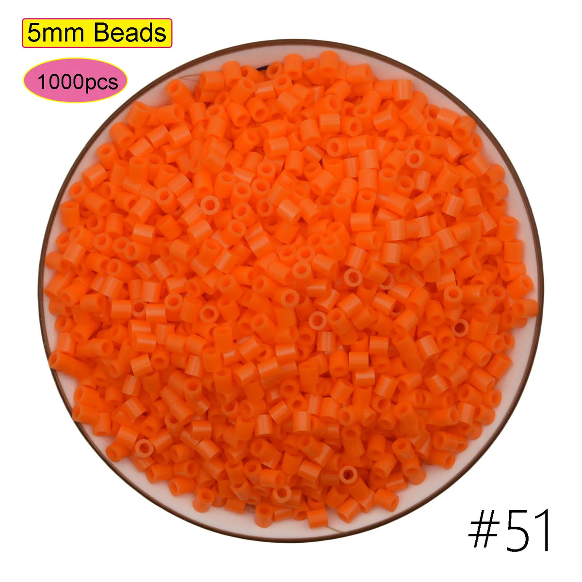 1000pcs 5.0mm Midi Perler Hama Iron Magnetic Beads DIY Puzzle Toy Gift