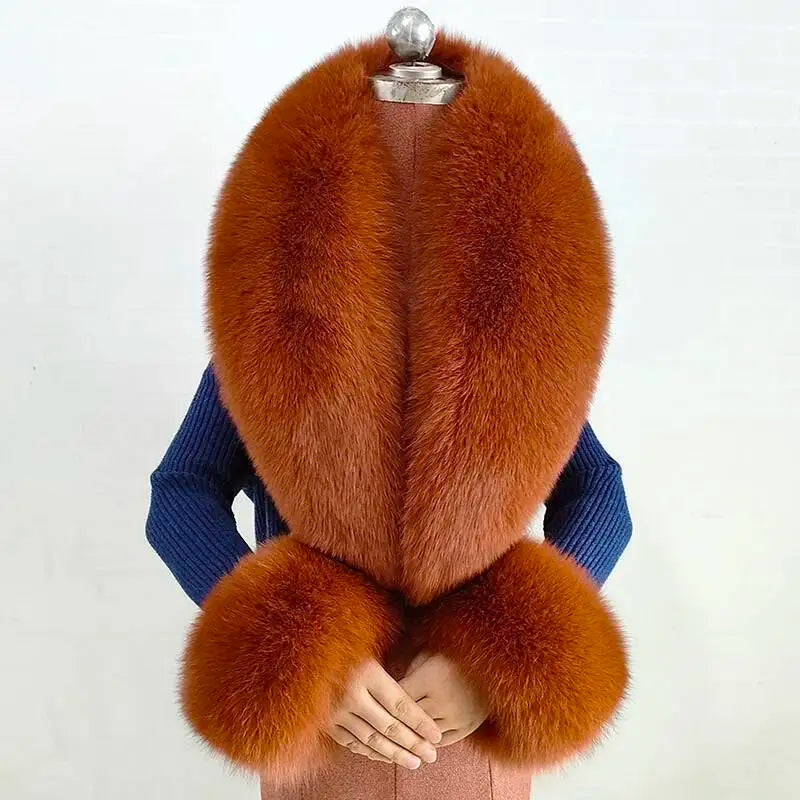 CowLost | winter-natural-fox-fur-scarf-and-cuff-set |50