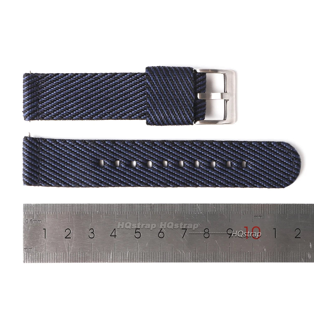 Nylon Wristwatch Strap 20mm 22mm Quick Release Comfortable Watch Band Universal
