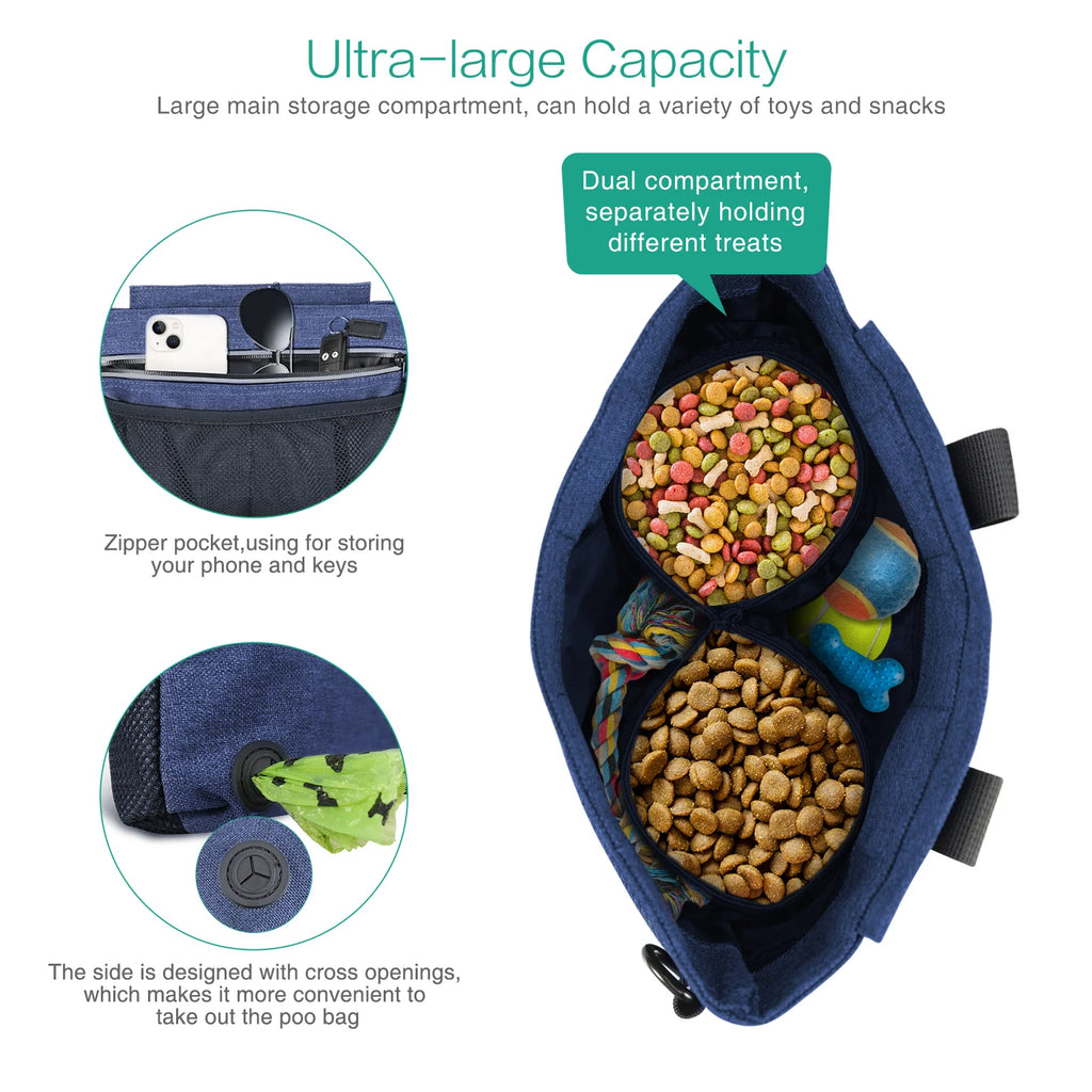 ORIA Hands-Free Dog Training Waist Pack with Treat Pouch & Poop Bag Dispenser