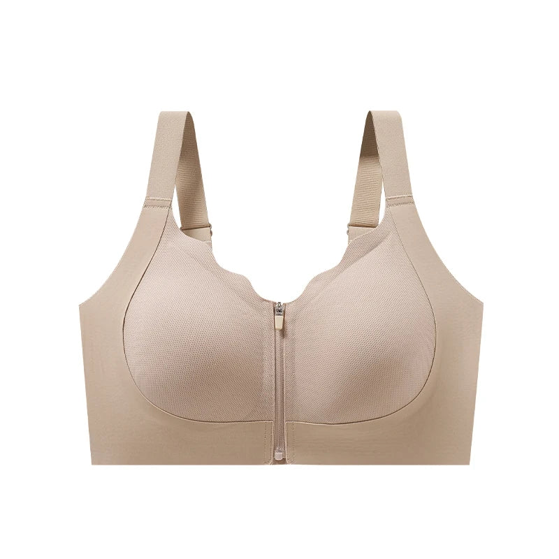 CowLost | product_id-fallsweet-womens-wireless-seamless-front-zipper-sports-bra-crop-top-for-yoga-fitness |19