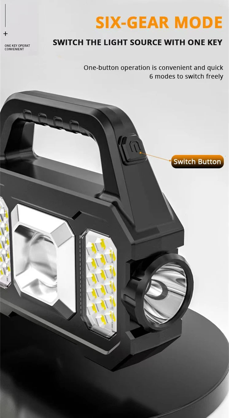 CowLost | product_id-solar-rechargeable-waterproof-led-camping-flashlight-with-cob-zoom-phone-charger |11