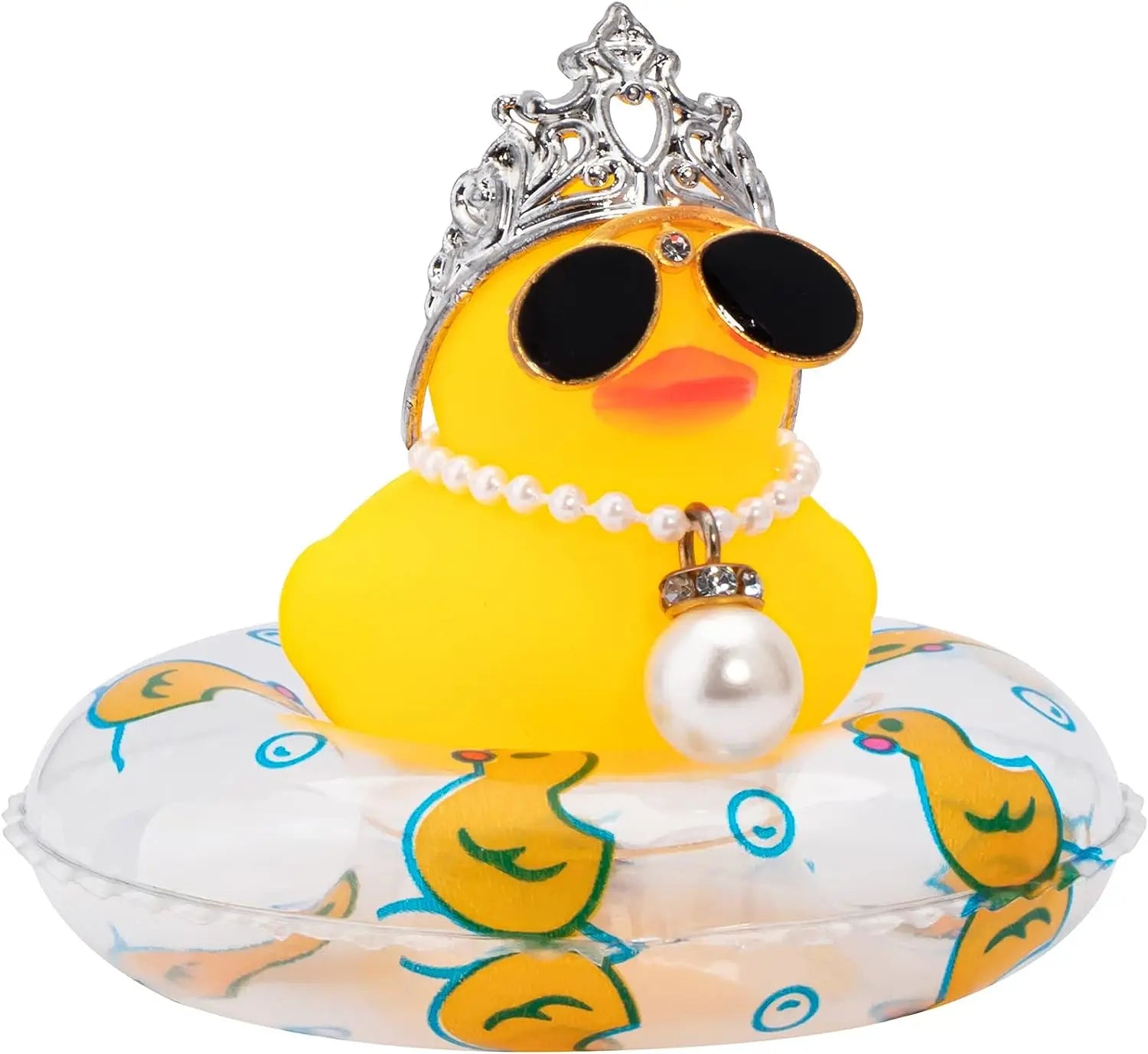 CowLost | product_id-car-rubber-duck-dashboard-ornament-with-pearl-necklace-and-crown-for-jeeps |13