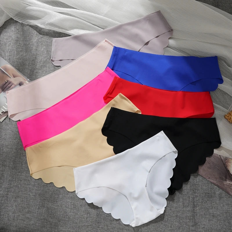 CowLost | s-2xl-womens-seamless-panties-ice-silk-solid-underwear |2