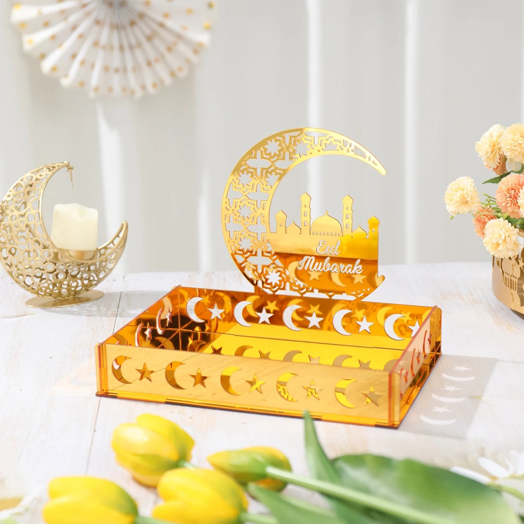 CowLost | eid-mubarak-tray-ramadan-table-centerpieces-plate-acrylic |2