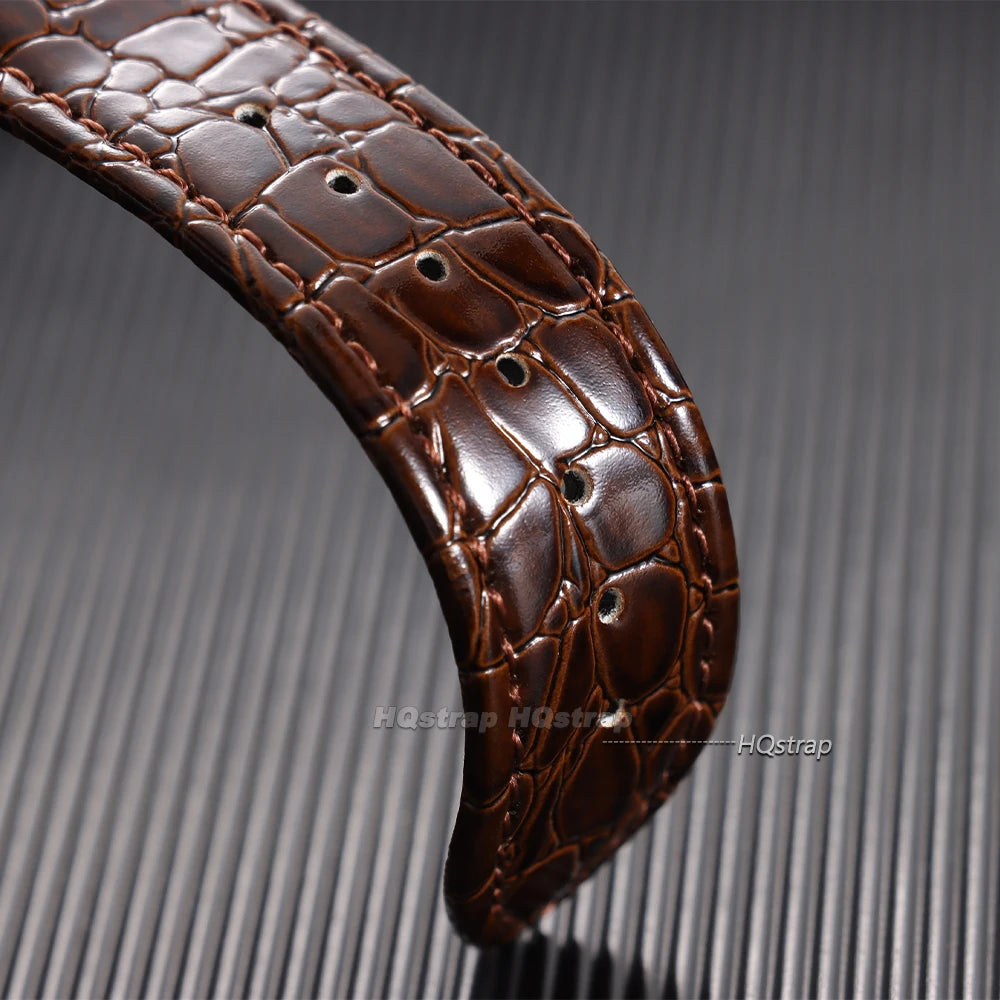 CowLost | product_id-crocodile-pattern-leather-watch-bands-with-pin-butterfly-buckle-12-24mm-unisex-strap |12