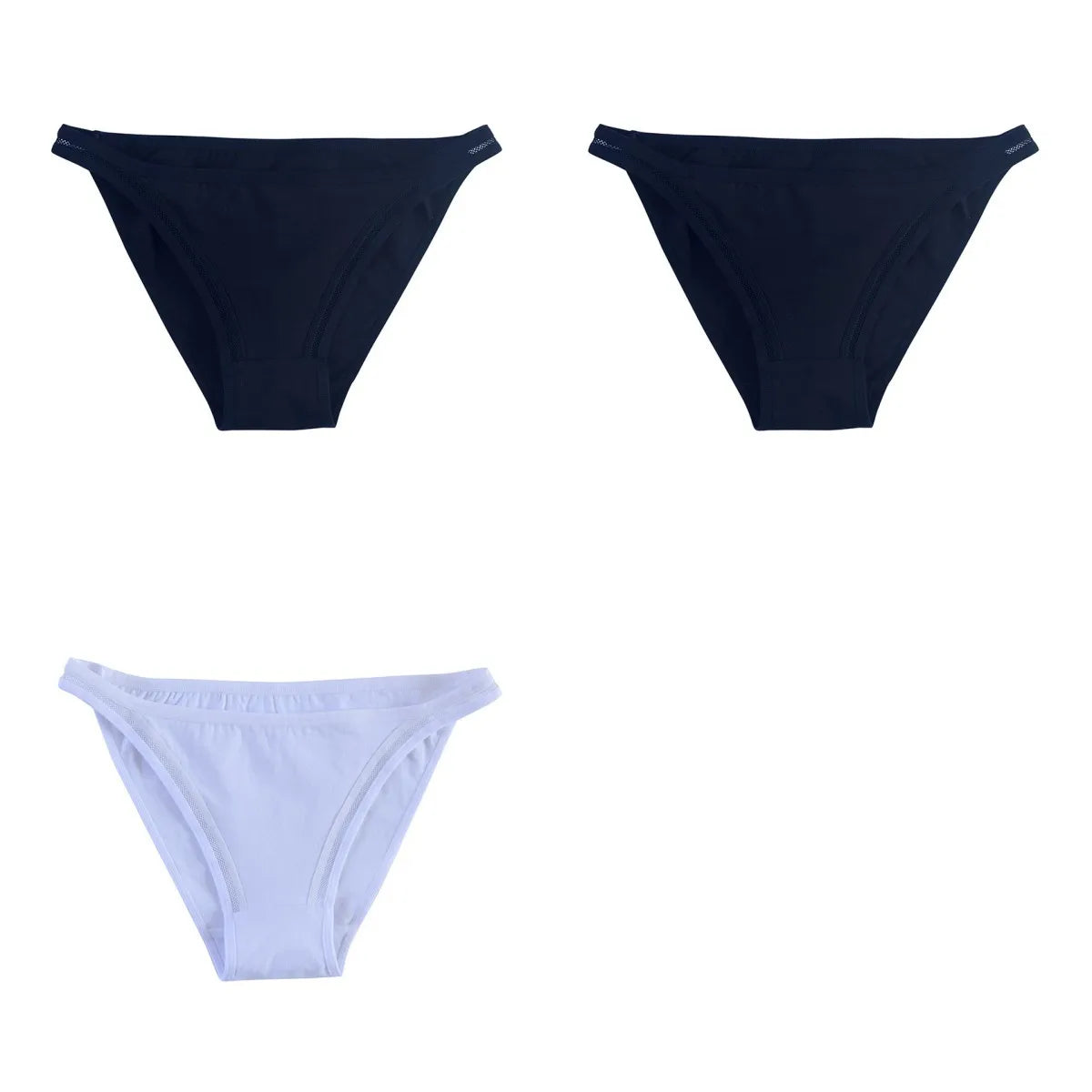 CowLost | product_id-3pcs-womens-cotton-low-rise-brazilian-briefs-with-mesh-sides-m-xl |36