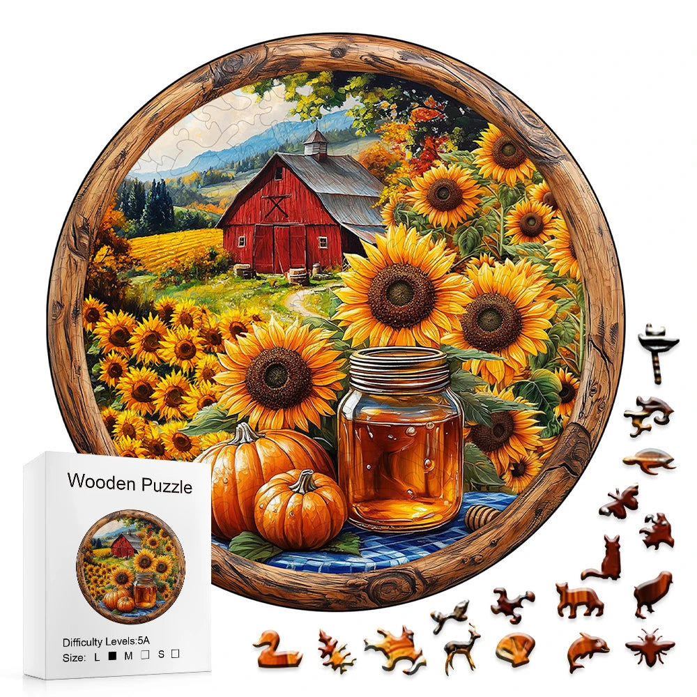 CowLost | product_id-wooden-stained-glass-sunflower-jigsaw-puzzle-for-adults |1