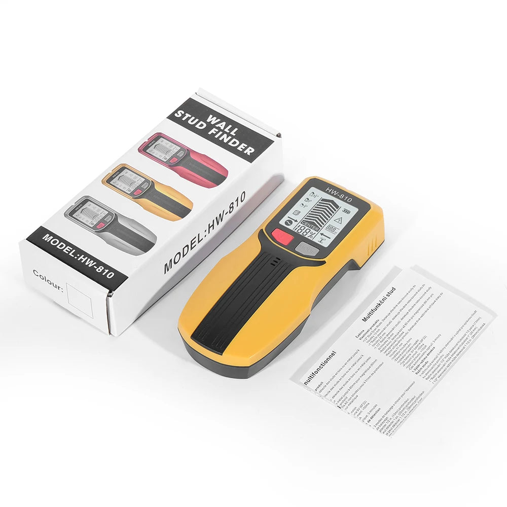 Handheld 6-in-1 Metal Detector Wall Stud Finder Digital Scanner with LCD Display