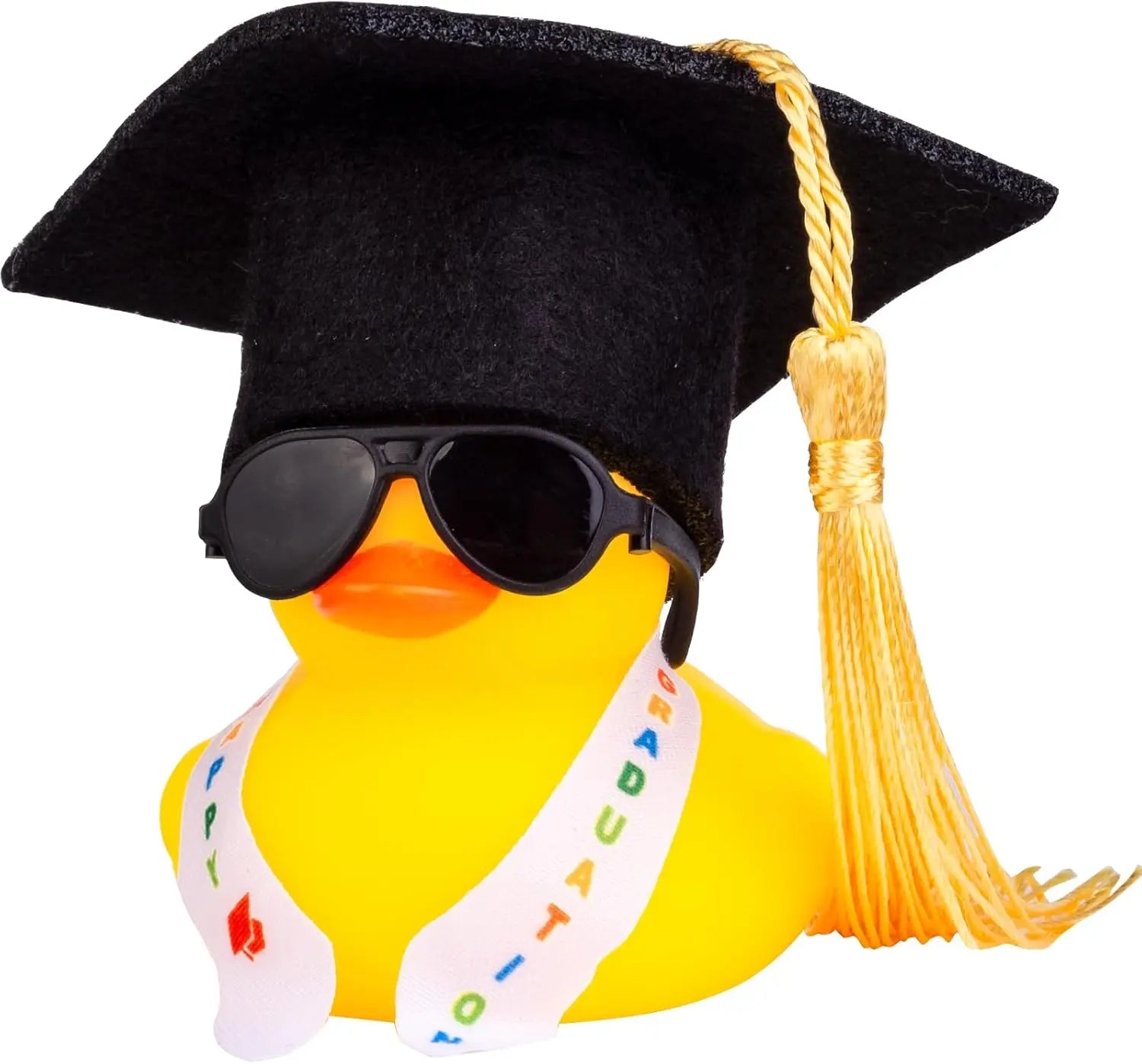 CowLost | product_id-graduation-rubber-duck-car-ornament-set-with-mini-hat-and-glasses |8