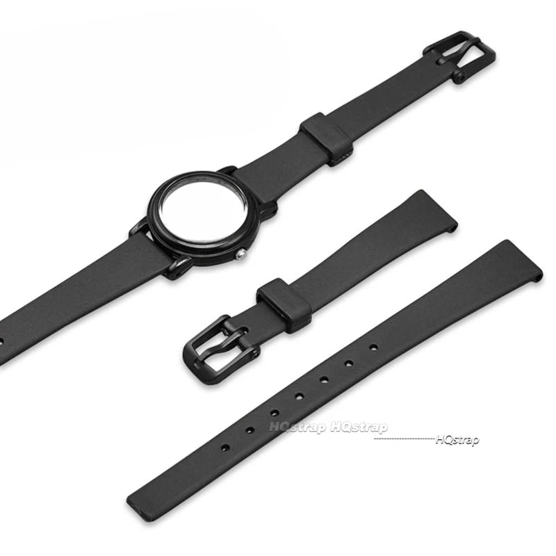 12mm Silicone Rubber Watchband for Casio LQ-130 LQ-139 LQ-140 Waterproof Sport Strap